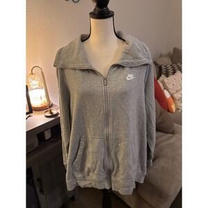 Nike women's sweatshirt‎ zip up gray 2x